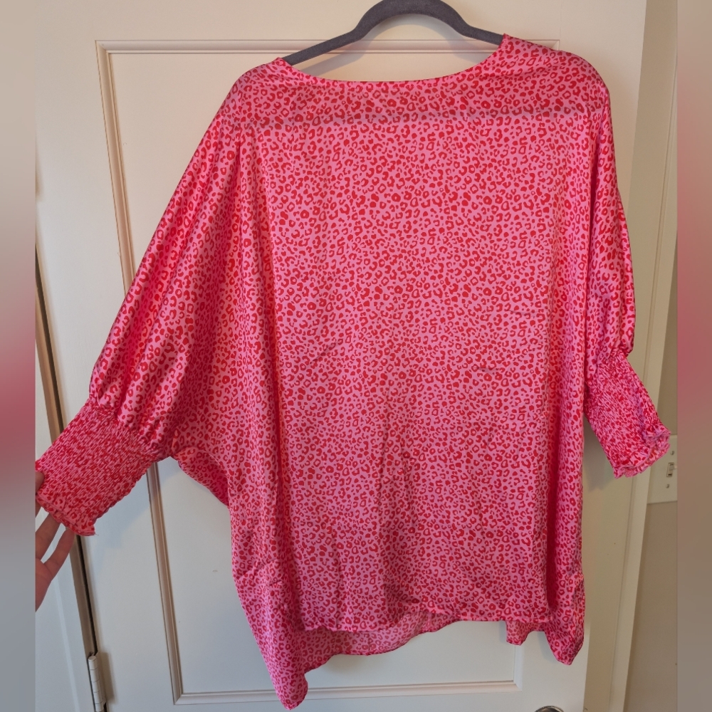 Pink Leopard Print Women's Top